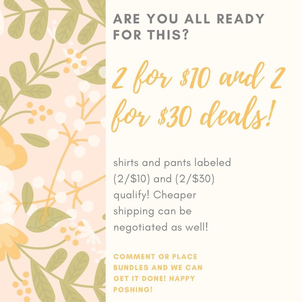 (2/$10) & (2/$30) DEAL!